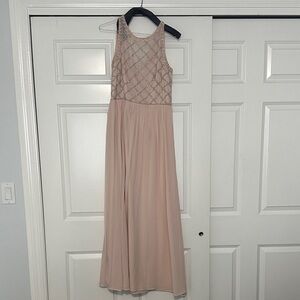 Elegant Sleeveless Blush Dress